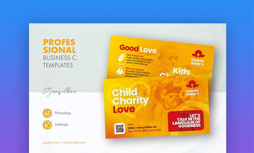 Charity Business Card Template