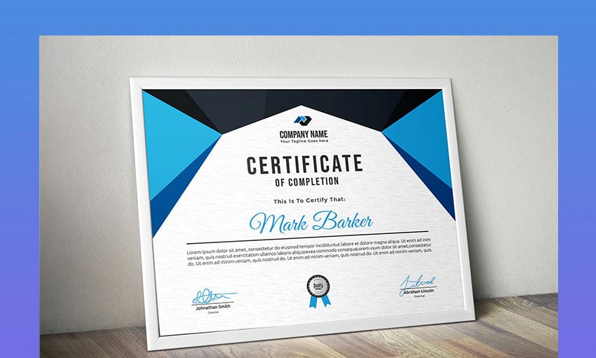 certificate template word