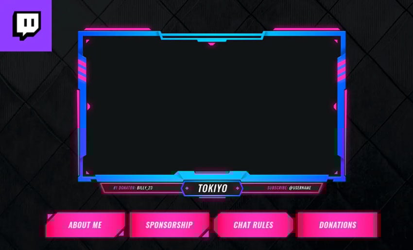 Twitch Facecam Overlay V7
