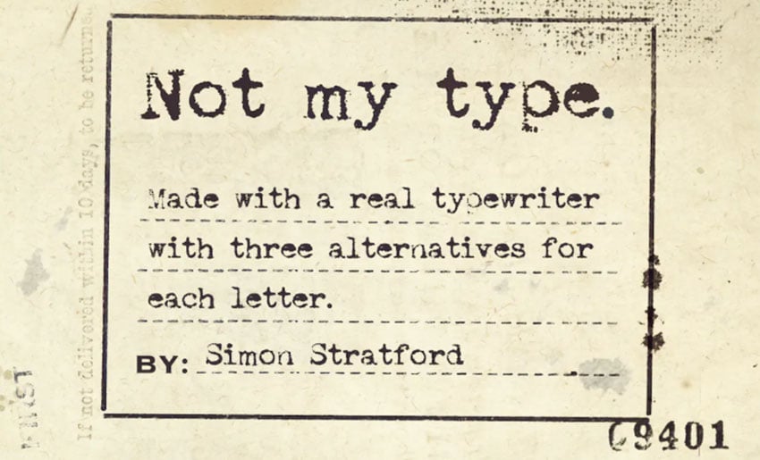 Typewriter Font Tattoo