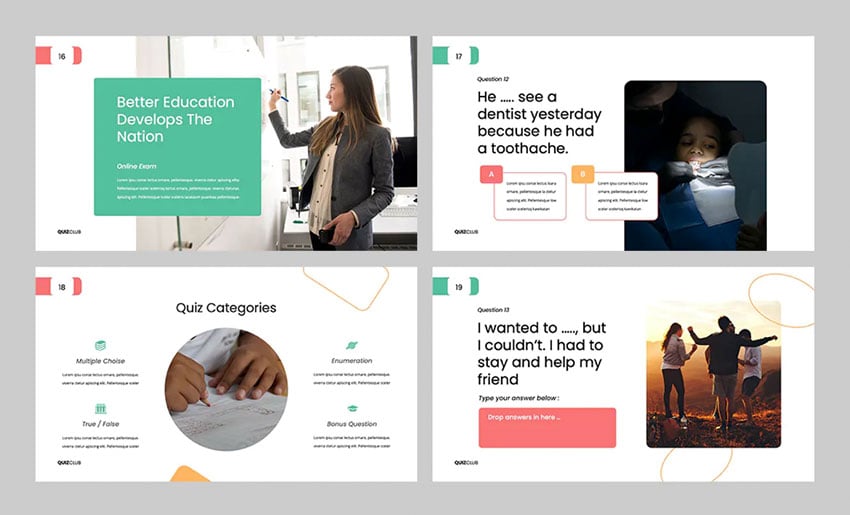 02 quizclub education quiz powerpoint template