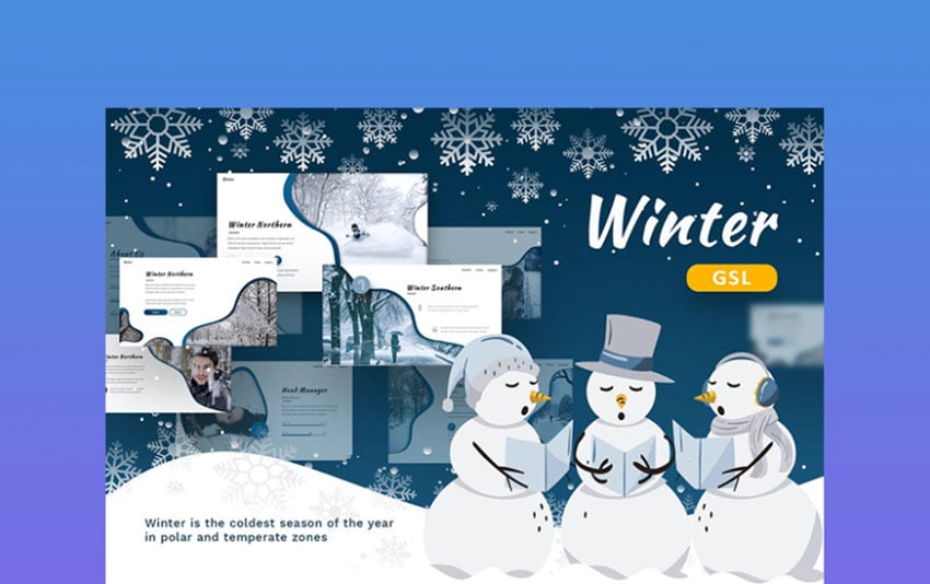 Winter - Creative Google Slides Template