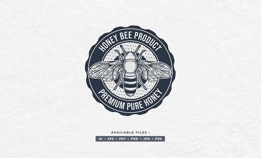 Honey Bee Vintage Logo