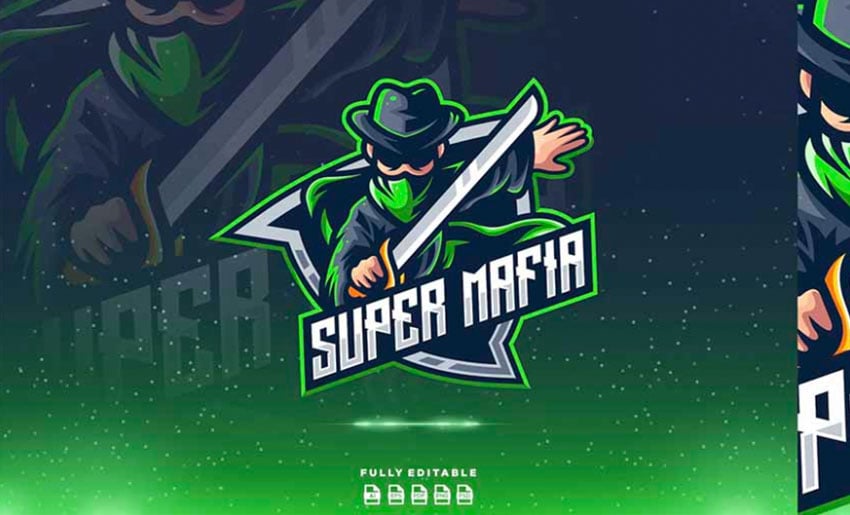 Super Mafia Sword Logo