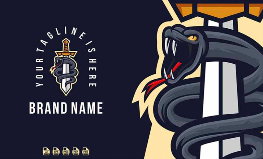 Snake Sword Sport and Esport Logo