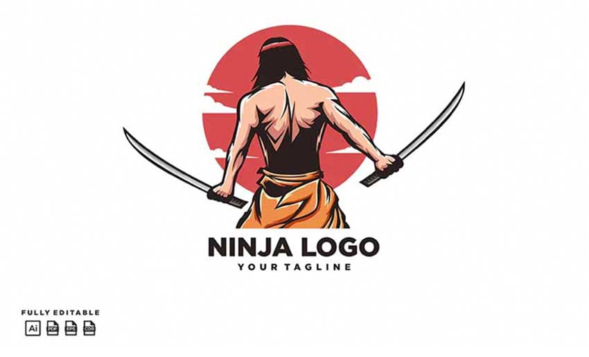 Ninja Two Swords Logo