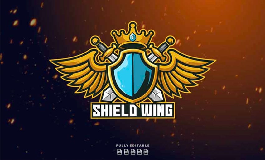 Shield Wing Sword Logo