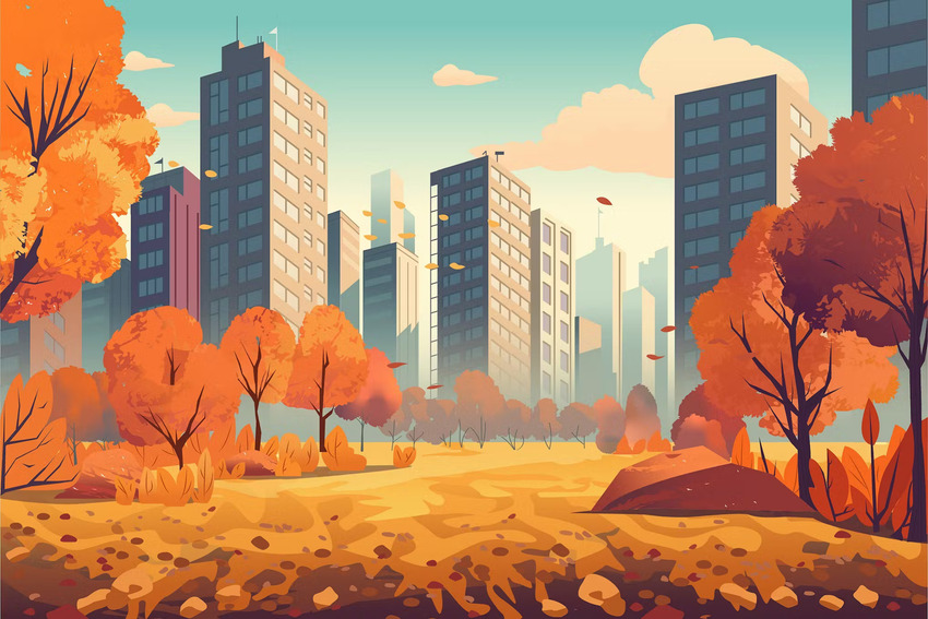 Background Autumn City