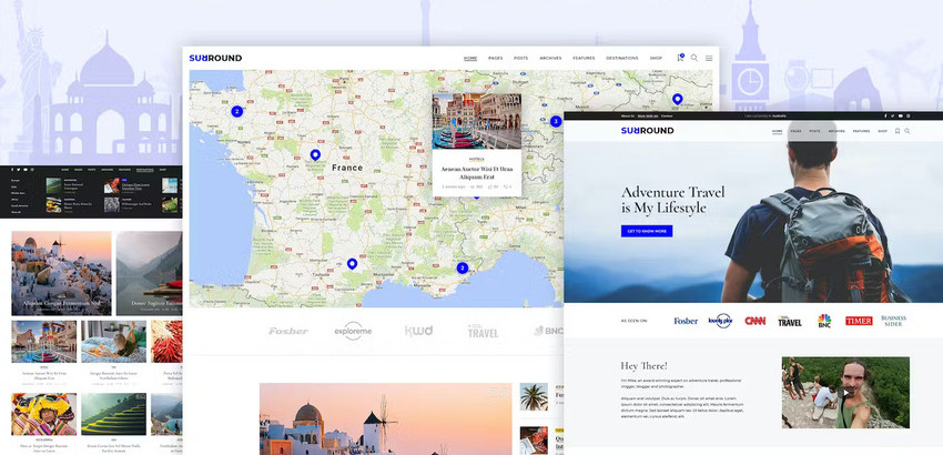 Surround is a vlog & blog WordPress theme