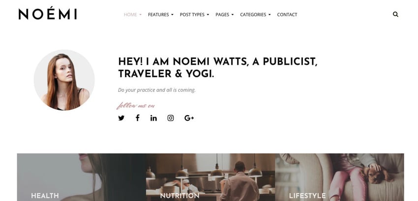 Noemi is a lifestyle and fashion blog theme