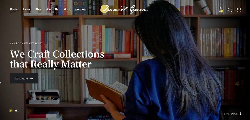 This is a blog theme for writers and journalists