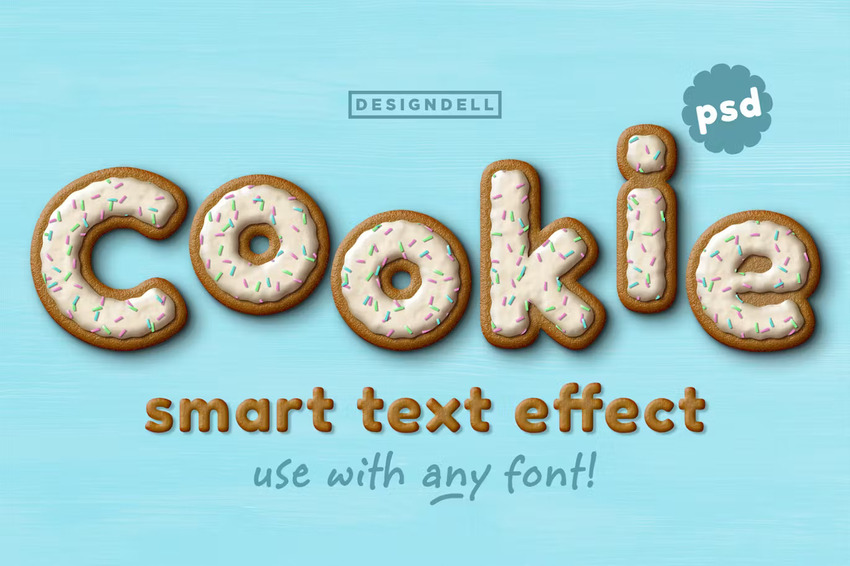 Cookie text effect