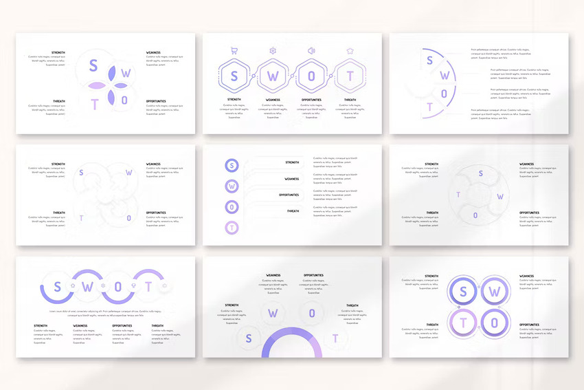 SWOT analysis template PPT