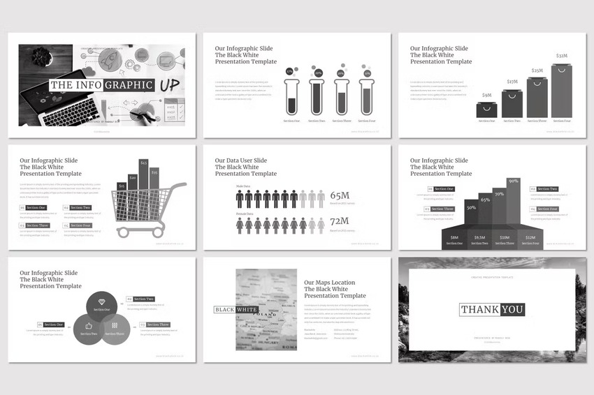 02 Black and White - Powerpoint Template