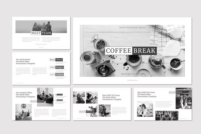 03 Black and White - Powerpoint Template