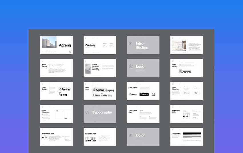 Black White Modern Minimalist Brand Guideline