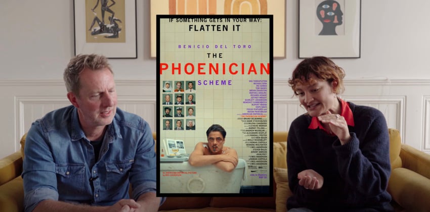 The Phoenician Scheme movie poster by Wes Anderson.