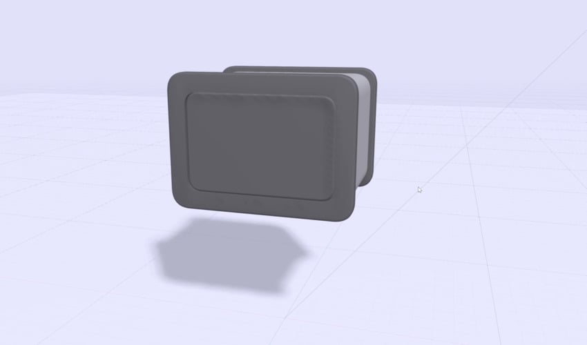 The plates on the front and back of the head structure.