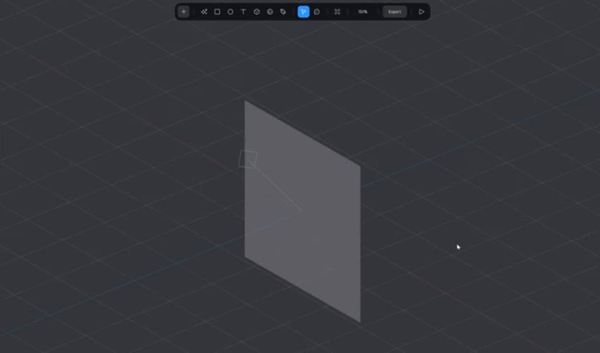 We're seeing this 2D object from another perspective.
