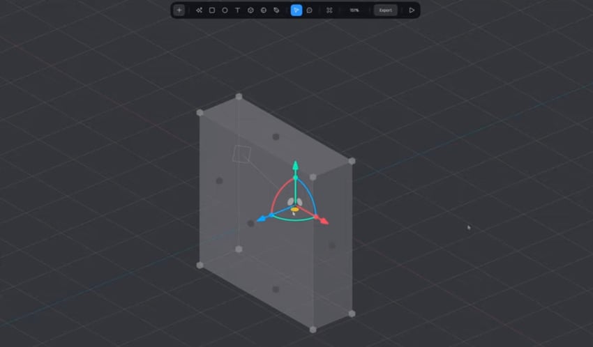 A proper 3D object that exists in all three dimensions.