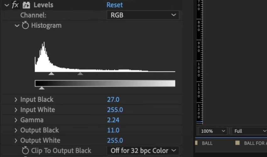After Effects for designers​: Edit the Levels.