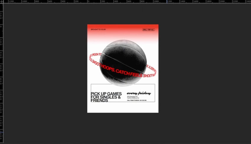 Adobe After Effects tutorial​: Poster before transition.