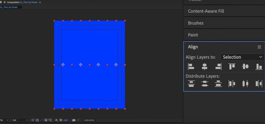 After Effects design: Align the copies.