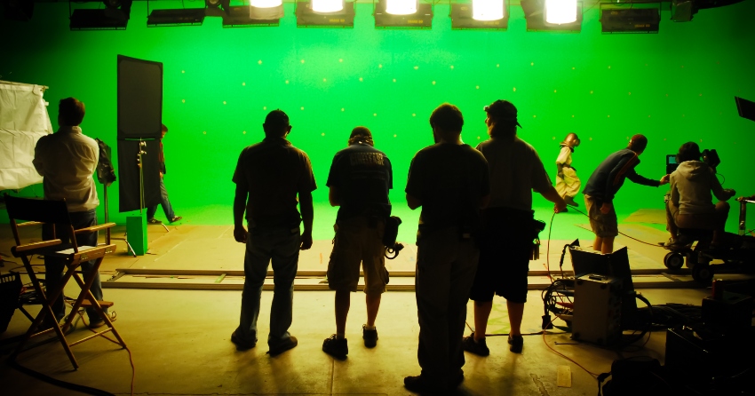 Image of movie production visual effects green screen from Envato Elements