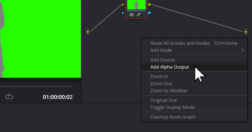 Right Click In Node And Choose Add Alpha Output