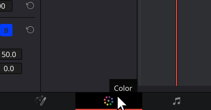 User Clicking Color Tab