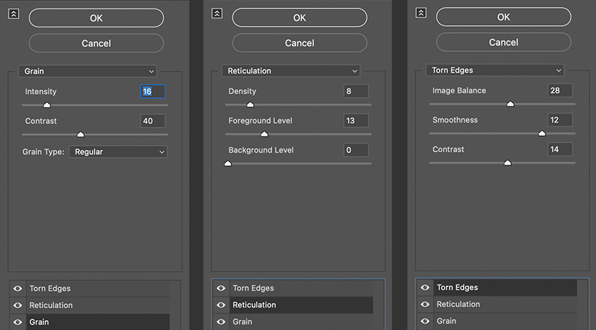 fine tune the filter settings for a realistic gel print effect