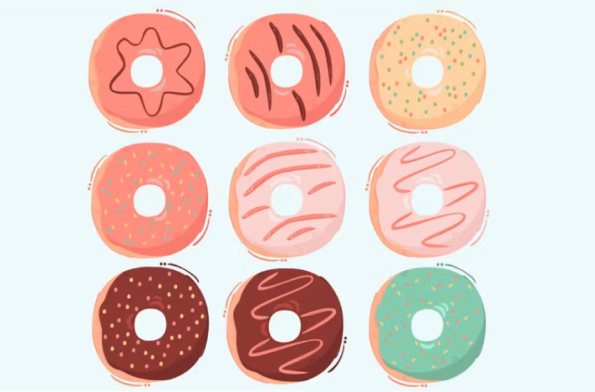 cartoon donuts illustration