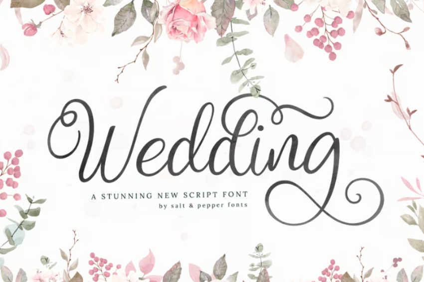 Wedding Script font