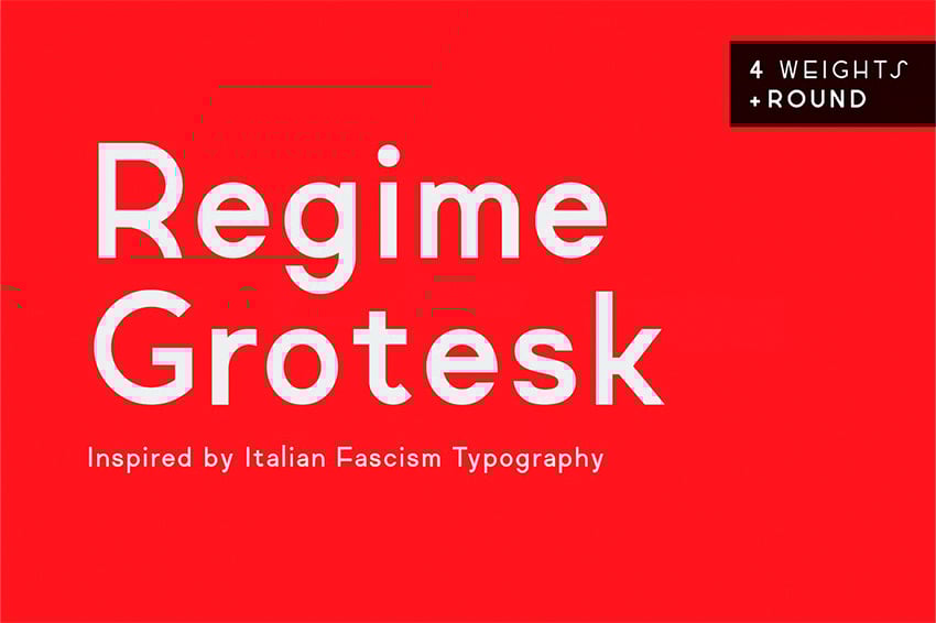 Regime grotesk sans serif font similar to Bauhaus font