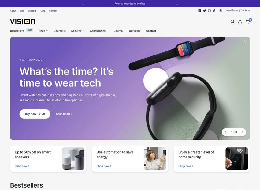 vision shopify theme