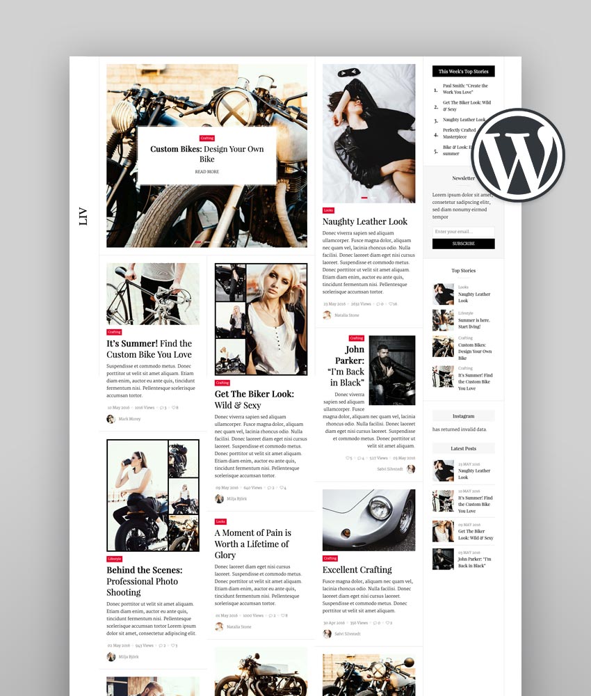Liv - A Newspaper WordPress Blog Theme