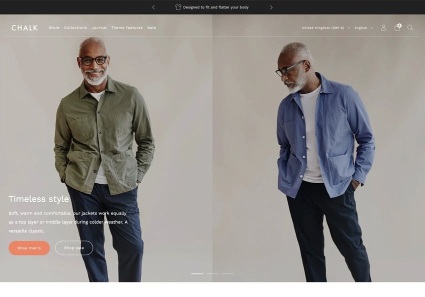creative shopify minimalistic theme