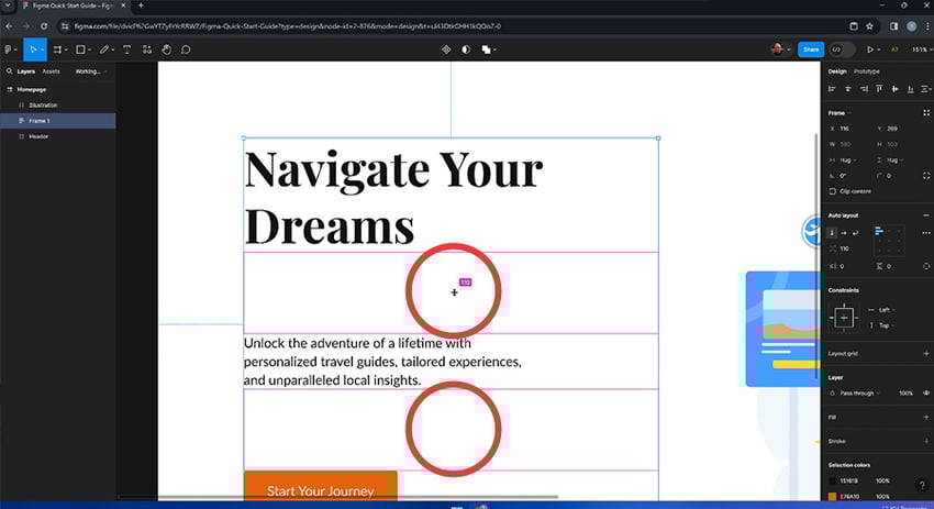 vertical spacing in figma