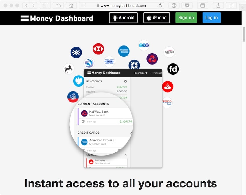 With MoneyDashboard you can make better financial decisions