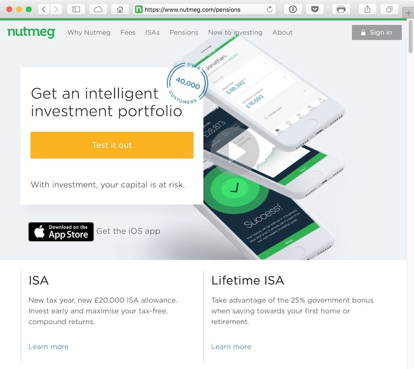 Nutmegs aim is to demystify investing by removing the high fees and technical jargon