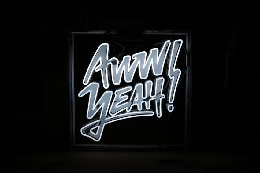 Image: https://cms-assets.tutsplus.com/uploads/users/346/posts/27128/image/melissaso3.jpg Aw Yeah Typography Neon Sign by Melissa So