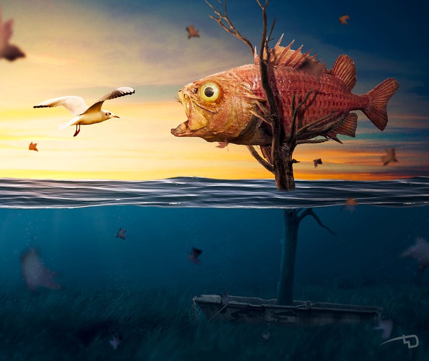 Underwater Photo Manipulaton Photoshop Tutorial