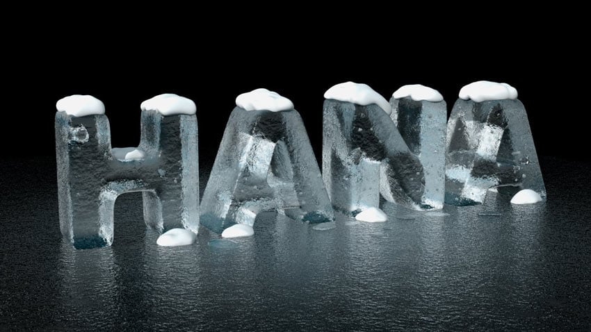 3D Ice Text Effect Photoshop Tutorial