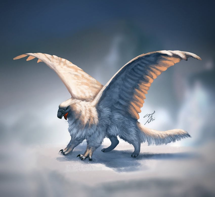 Snow Griffin Digital Painting Photoshop Tutorial