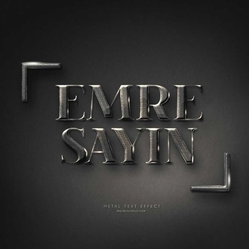 Metal Textured Text Effect Photoshop Tutorial