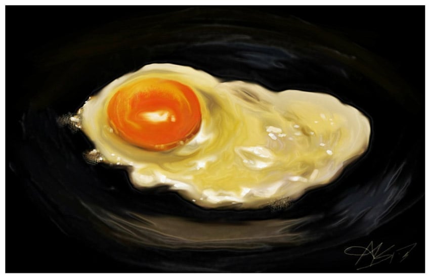 Realistic Fried Egg Digital Painting Tutorial