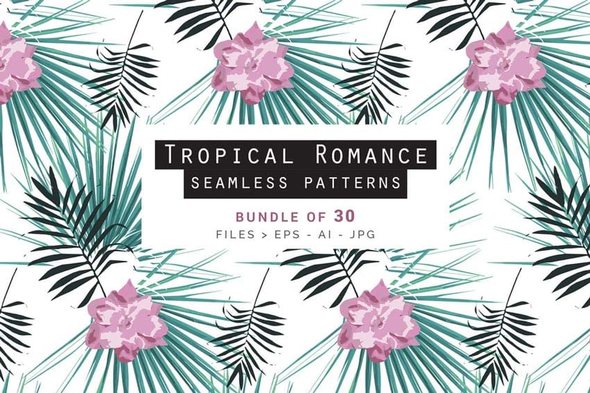 Tropical Romance Patterns Bundle