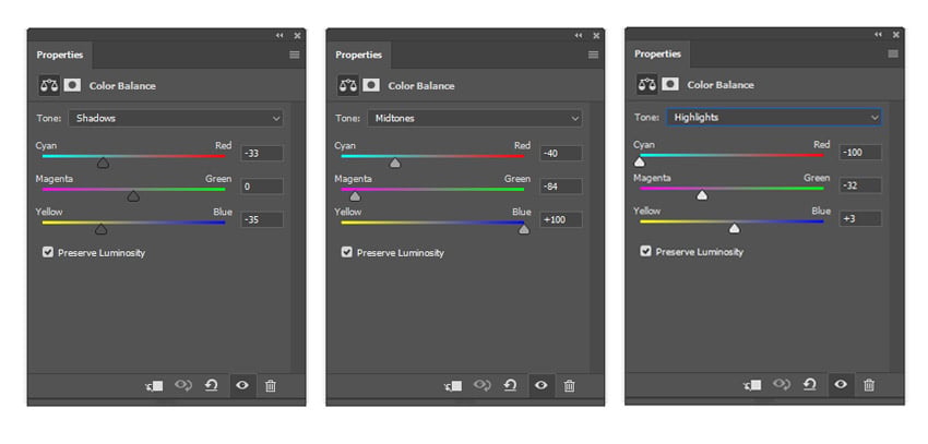 Add a Color Balance adjustment layer