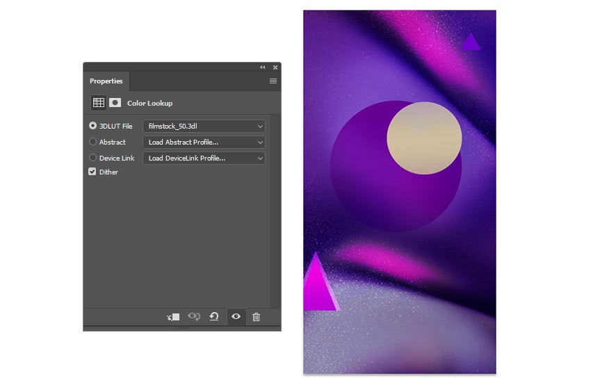 Add a color lookup adjustment