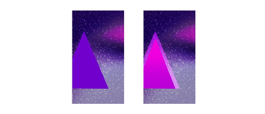 Create a triangle effect